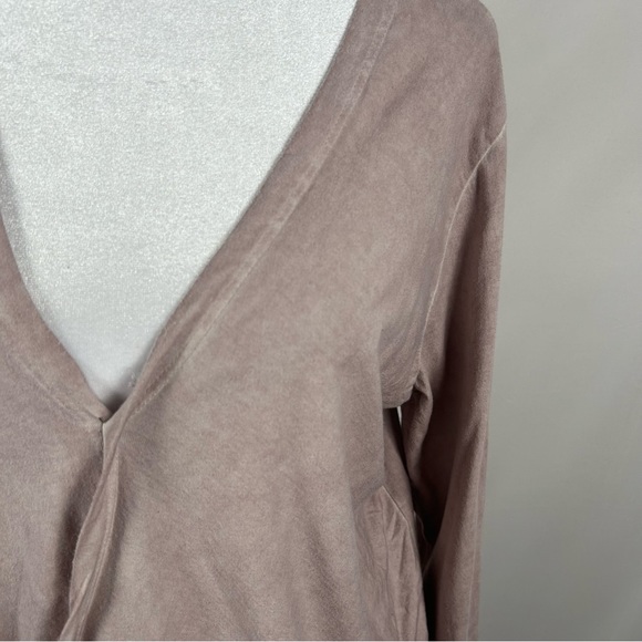 Porridge Anthropologie Taupe V Neck Long Sleeve Blouse Size XL - Picture 2 of 7